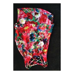 Colorful shear tank top